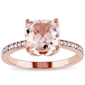 💎Genuine Morganite & 10K Rose Gold Ring💎